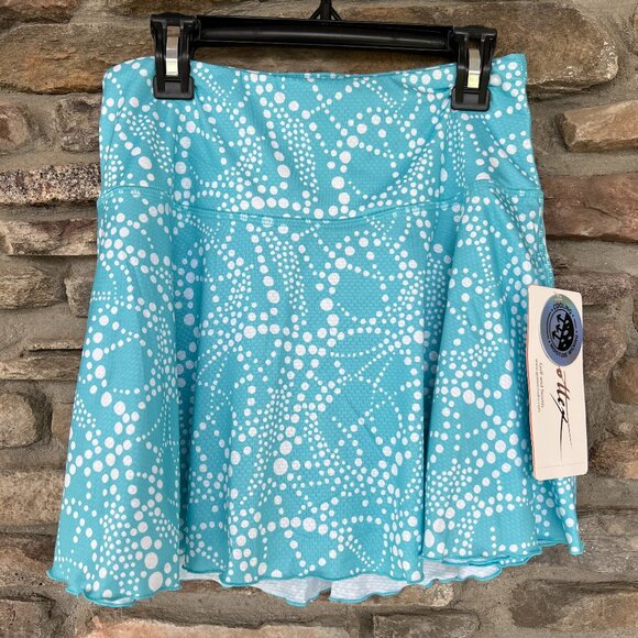 GOTTEX Lifestyle Athletic Golf & Tennis Mini SKirt Skort Aqua Drop M L NWT - Picture 1 of 5